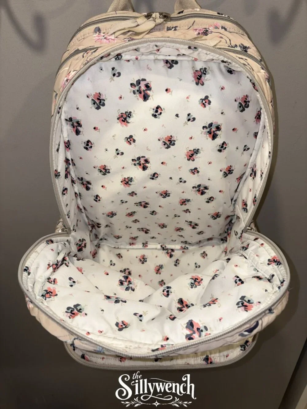 Vera Bradley Strawflowers XL Campus Backpack in Performance Twill
